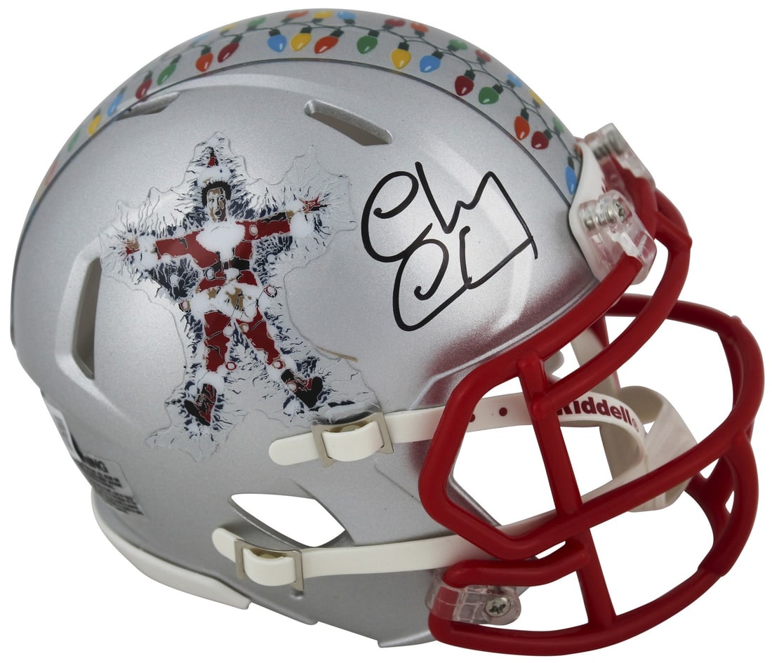 Chevy Chase Signed Silver Speed Mini Helmet National Lampoon's Christmas Vacation BAS Authenticated (1 of 5)