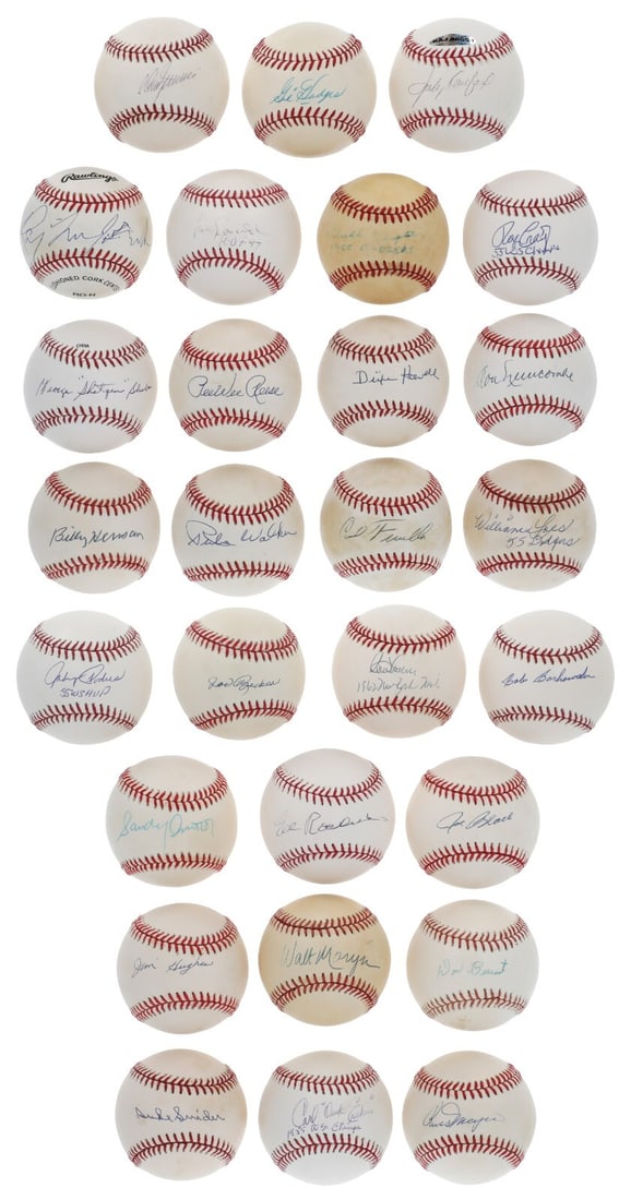 1955 Brooklyn Dodgers Signed Baseball Collection 29 Balls JSA PSA COA: 1955 Brooklyn Dodgers Signed Baseball Collection 29 Balls JSA PSA COA This remarkable collection features 29 single-signed Official Major League baseballs from the legendary 1955 Brooklyn Dodgers, the