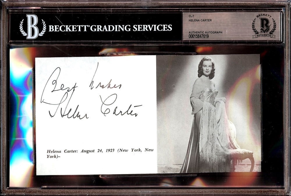 Helena Carter Signed Cut Autograph Beckett Authenticated Invaders from Mars (1 of 1)