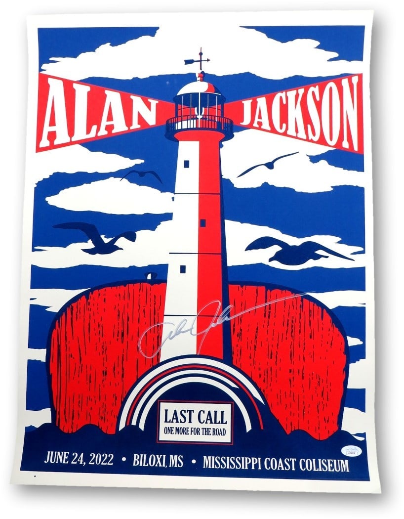 Alan Jackson Autographed 18X24 Poster JSA Certified 2022 Biloxi (1 of 4)
