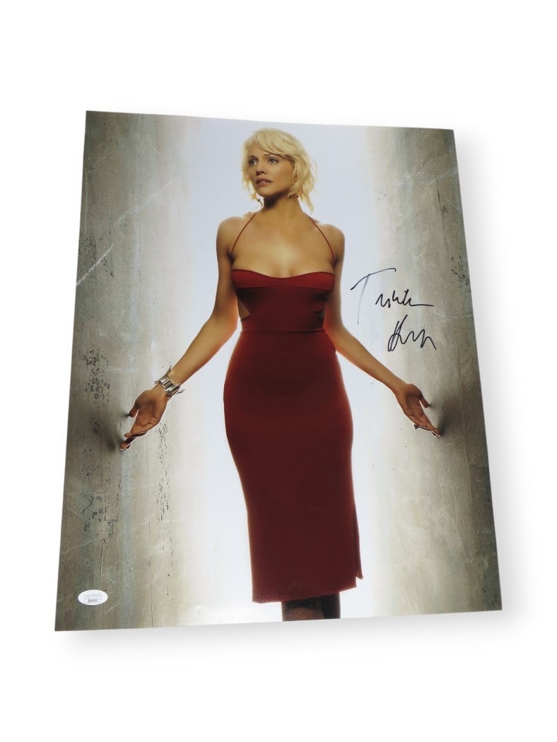 16X20 Photograph Signed by Tricia Helfer Battlestar Galactica JSA Authenticated: 16X20 Photograph Signed by Tricia Helfer Battlestar Galactica JSA Authenticated This 16x20 photograph features Tricia Helfer and has been hand-signed by the actress. The autograph is authenticated by 