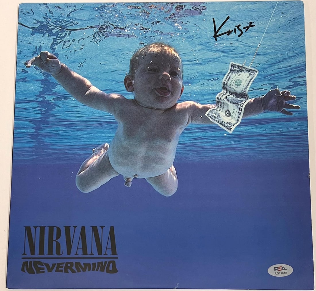 Krist Novoselic Signed Nirvana Nevermind Vinyl PSA/DNA Authenticated: Krist Novoselic Signed Nirvana Nevermind Vinyl PSA/DNA Authenticated This Nirvana "Nevermind" vinyl album cover has been autographed by Krist Novoselic, the iconic bassist of the legendary band. The s
