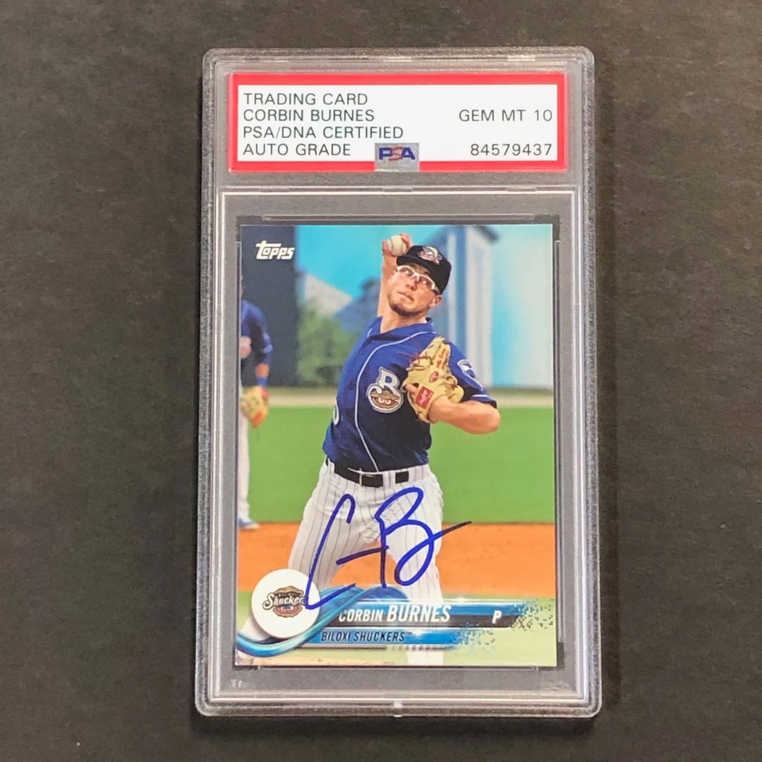 Corbin Burnes Autographed 2018 Topps Pro Debut Card PSA Auto 10 Brewers (1 of 2)