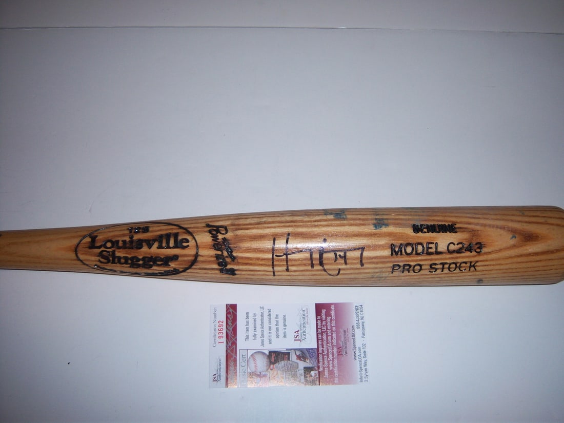 Hanley Ramirez Autographed Game-Used Bat With JSA COA Dodgers Marlins: Hanley Ramirez Autographed Game-Used Bat With JSA COA Dodgers Marlins This is a game-used bat signed by Hanley Ramirez. The bat is original, comes with JSA/COA authentication, and was used during Rami