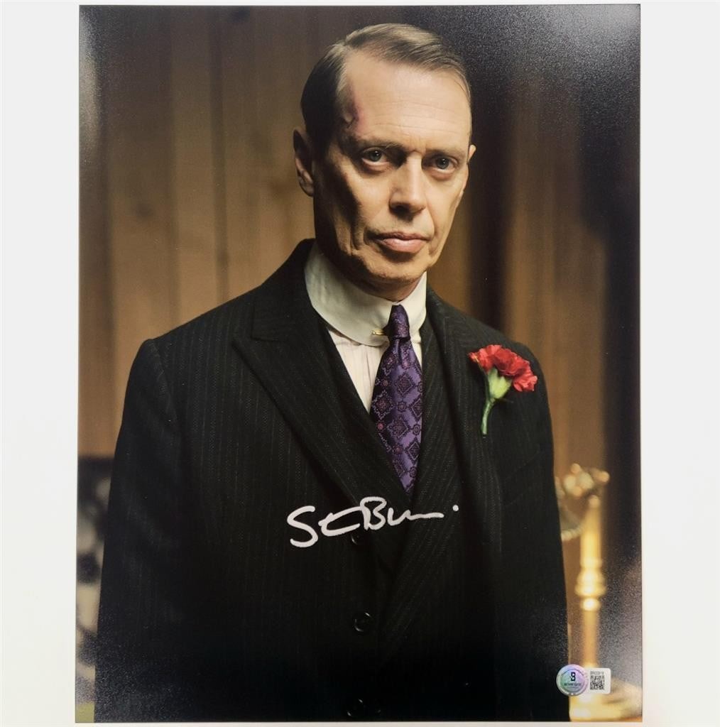 11x14 Boardwalk Empire Photograph Signed by Steve Buscemi Beckett Authenticated: 11x14 Boardwalk Empire Photograph Signed by Steve Buscemi Beckett Authenticated This is an original 11x14 photograph signed by Steve Buscemi from the series Boardwalk Empire. The autograph has been au