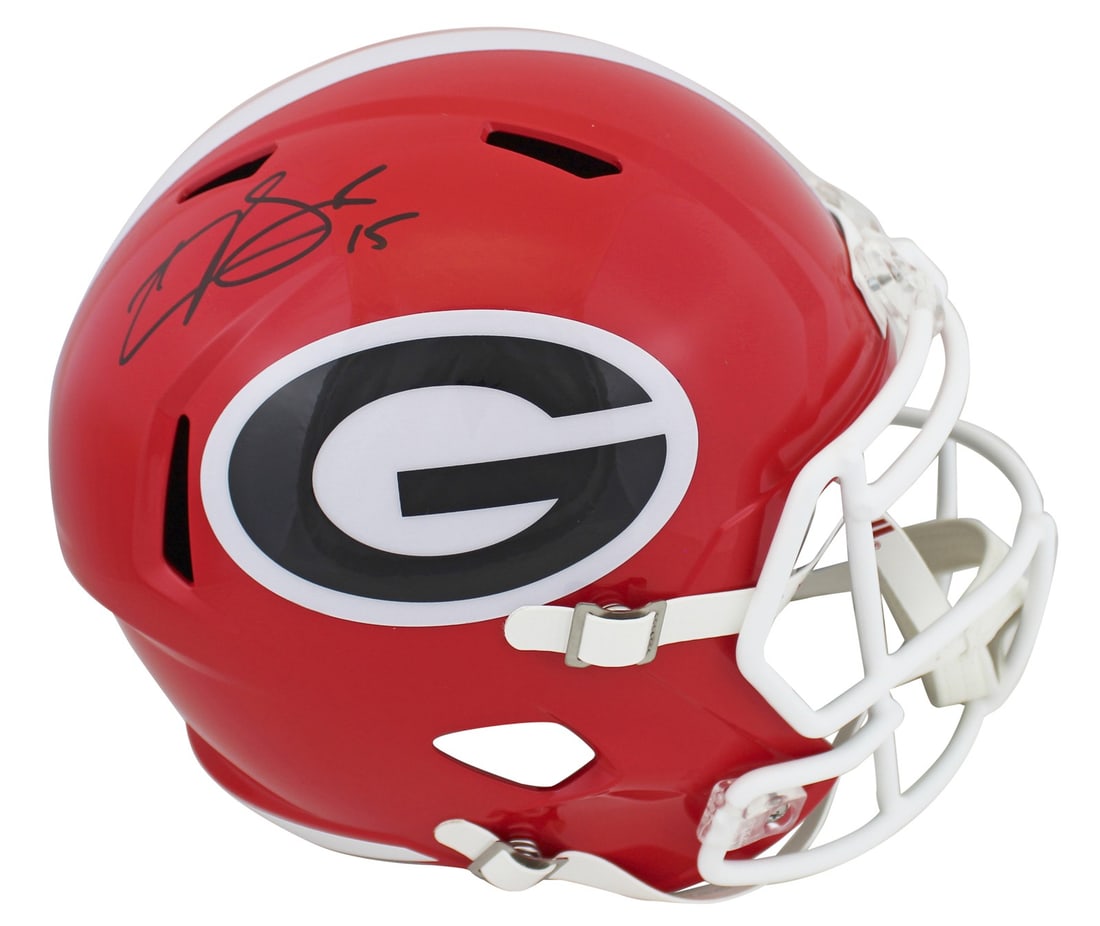 Carson Beck Signed Georgia Bulldogs Riddell Speed Replica Helmet Beckett Authenticated: Carson Beck Signed Georgia Bulldogs Riddell Speed Replica Helmet Beckett Authenticated This Riddell full size Speed Replica helmet features an authentic signature from Carson Beck of the Georgia Bulld