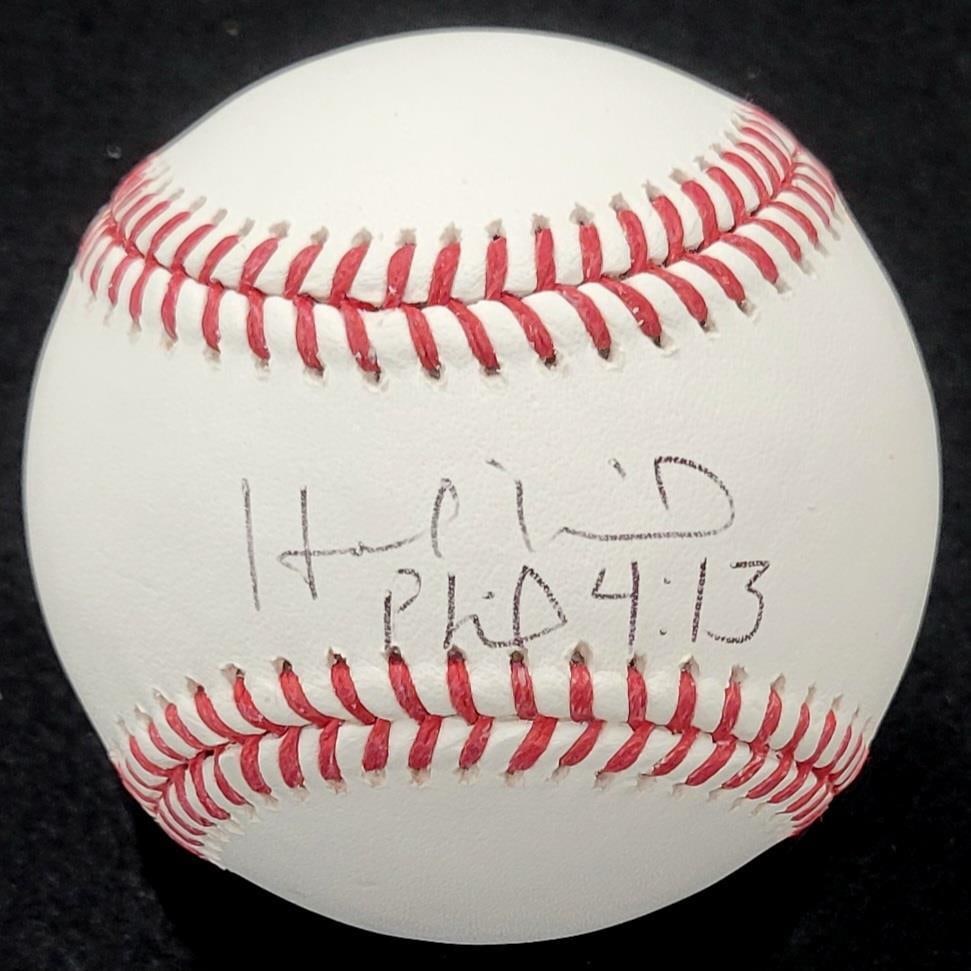 Evander Holyfield Signed Rawlings Baseball PSA Authenticated Autograph: Evander Holyfield Signed Rawlings Baseball PSA Authenticated Autograph This is an authentic Rawlings MLB baseball signed by boxing legend Evander Holyfield. The signature has been authenticated by Pro
