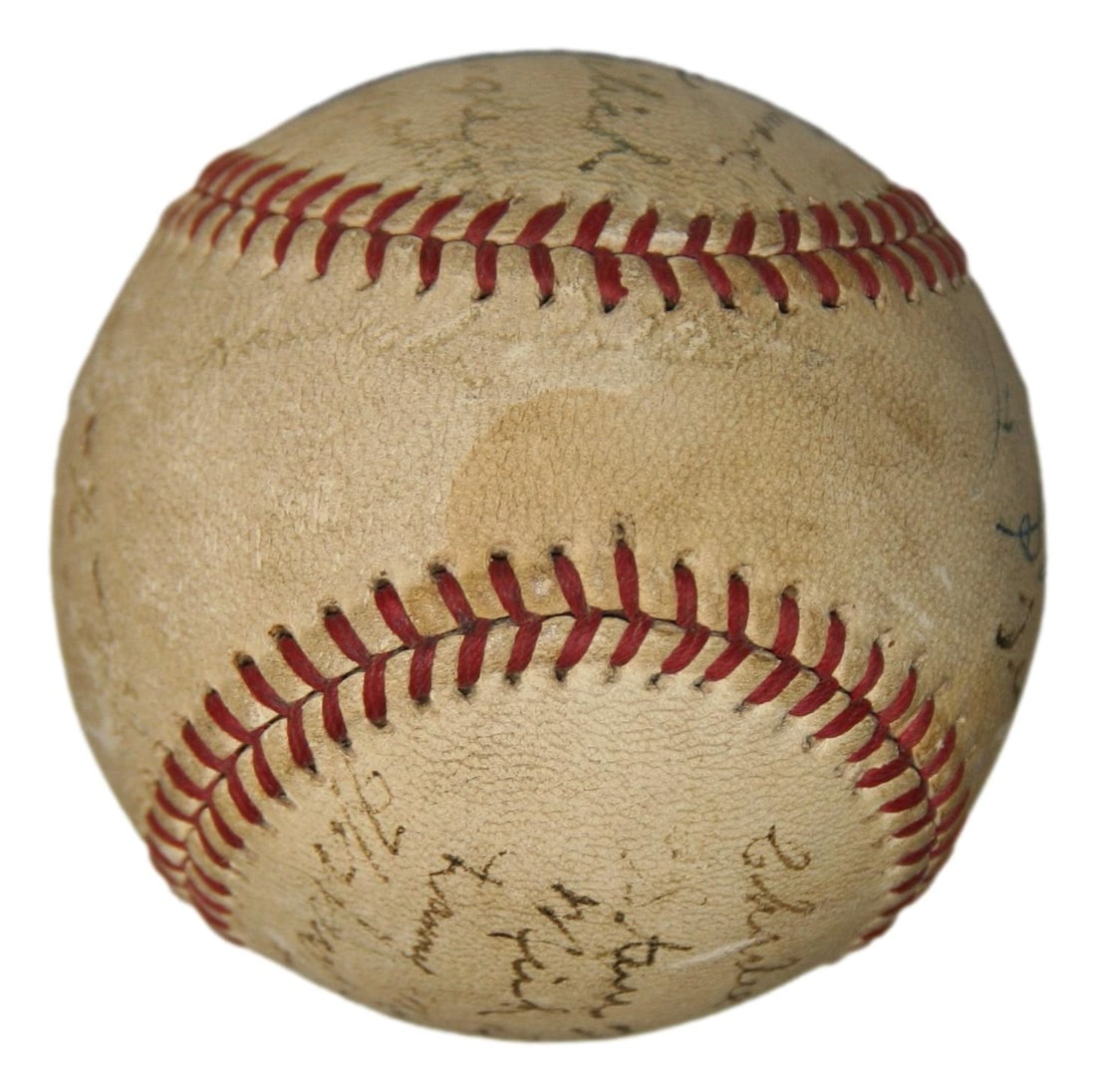 Houston Buffs autographed baseball 19 signatures (1 of 6)