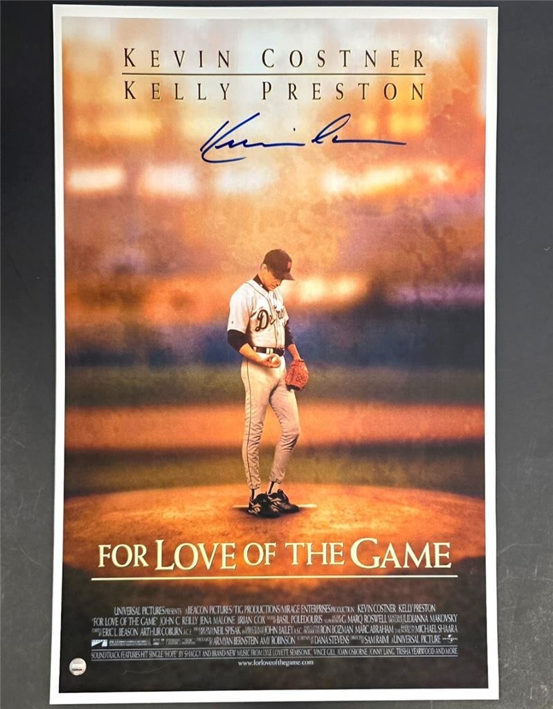 Kevin Costner Autographed For Love of the Game 11x17 Steiner Photo Poster (1 of 4)