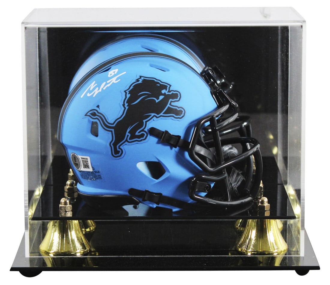 Sam LaPorta Signed Detroit Lions Rave Speed Mini Helmet with BAS Authentication (1 of 3)