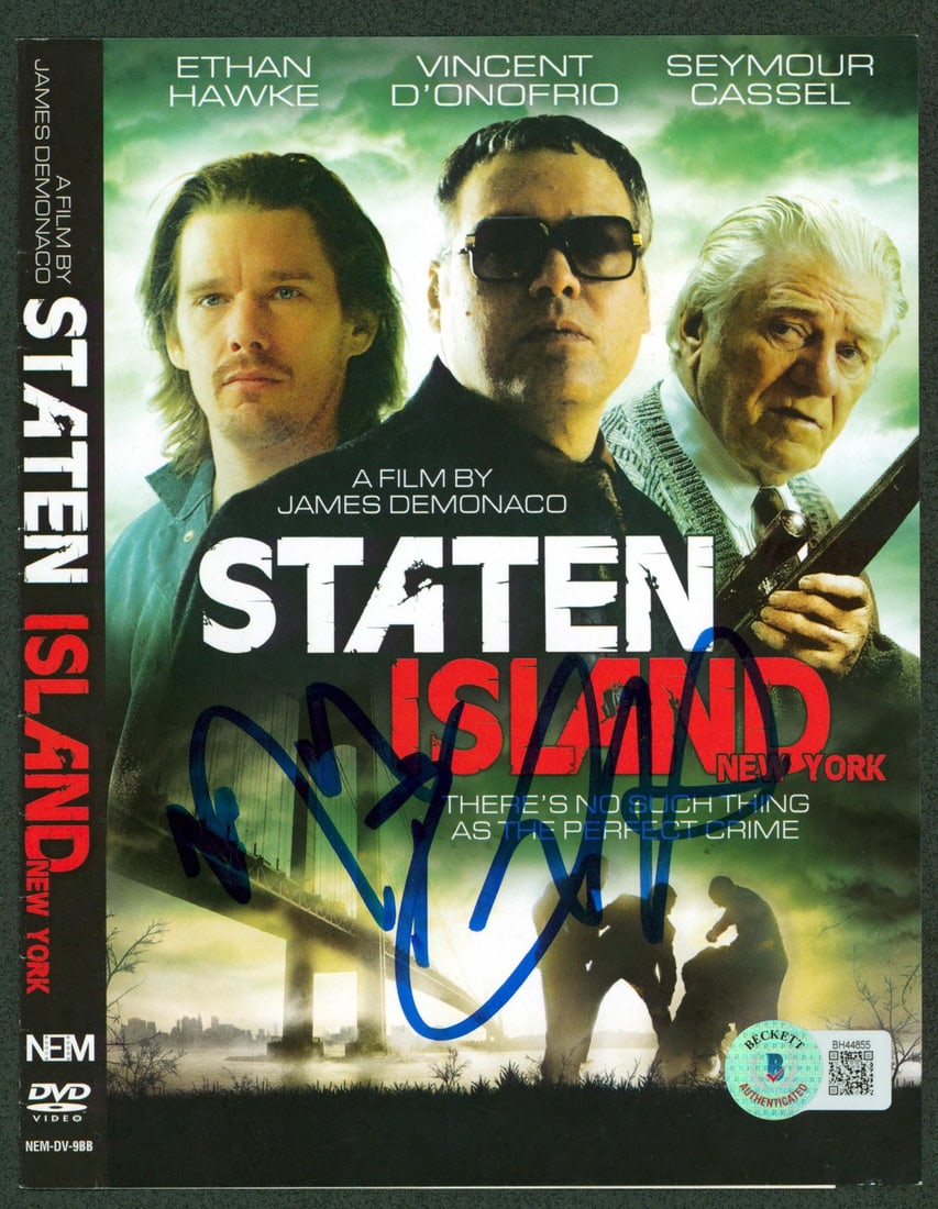 Staten Island DVD Cover Signed by Vincent D'Onofrio Ethan Hawke Beckett Authenticated (1 of 5)