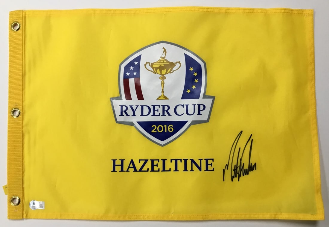 Matt Kuchar Signed 2016 Ryder Cup Hazeltine Flag Beckett Authenticated (1 of 4)
