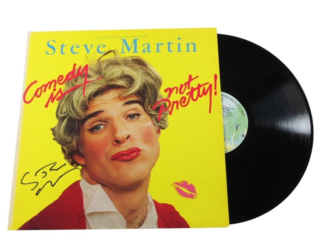 Steve Martin Autographed Album Cover Comedy is Not Pretty BAS: Steve Martin Autographed Album Cover Comedy is Not Pretty BAS This is an original album cover signed by the legendary comedian Steve Martin. The autograph has been authenticated by Beckett Authenticat