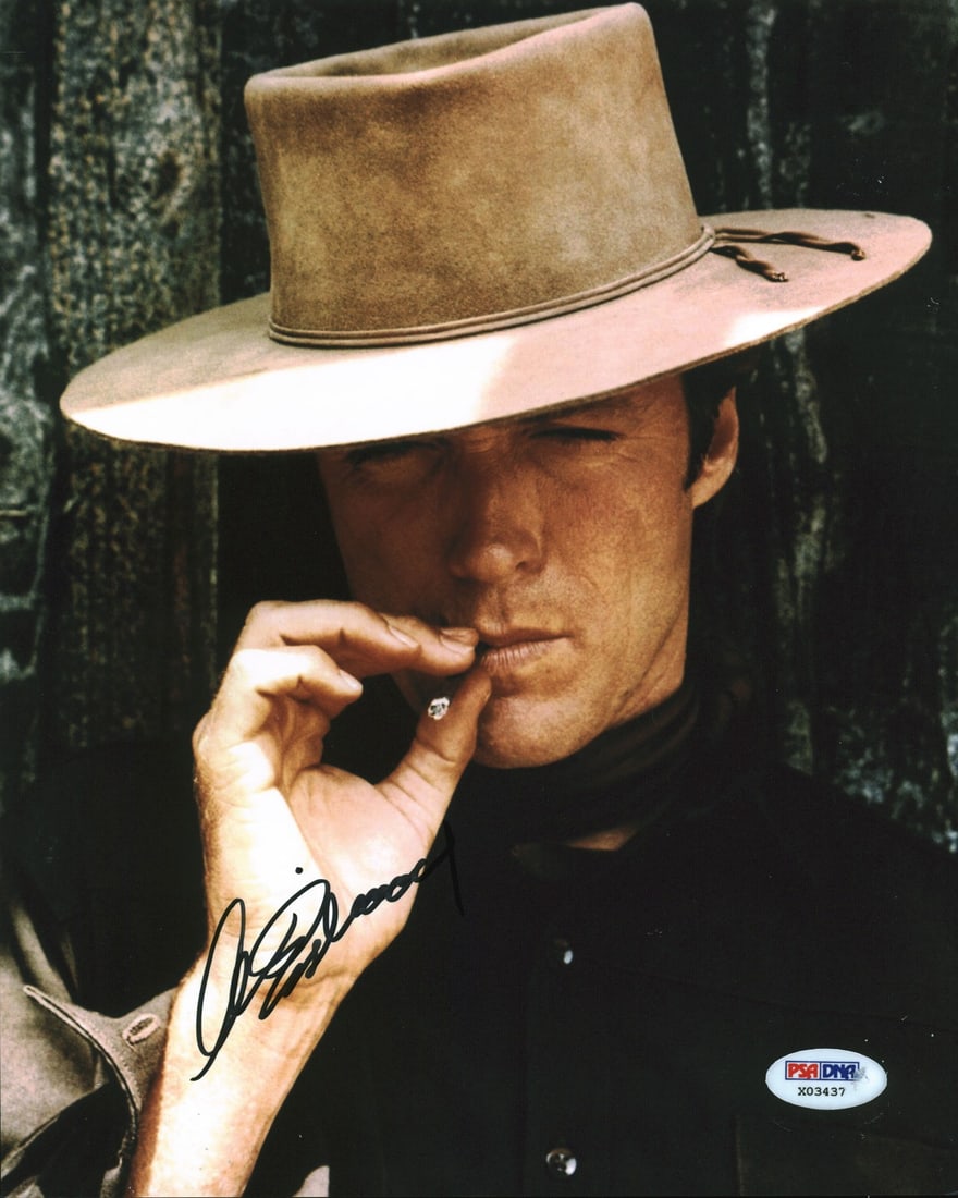 Clint Eastwood Signed Hang 'Em High 8x10 Photo BAS PSA Authentication: Clint Eastwood Signed Hang 'Em High 8x10 Photo BAS PSA Authentication This authentic 8x10 photo features the iconic Clint Eastwood from the classic film "Hang 'Em High," personally signed to perfectio
