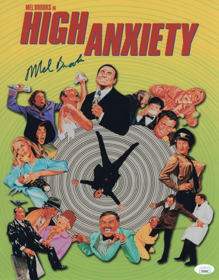 Mel Brooks Autographed 11x14 Photo High Anxiety JSA Certified: Mel Brooks Autographed 11x14 Photo High Anxiety JSA Certified This is an authentic 11x14 photograph signed by the legendary Mel Brooks, known for his iconic films and unique comedic style. The autogra
