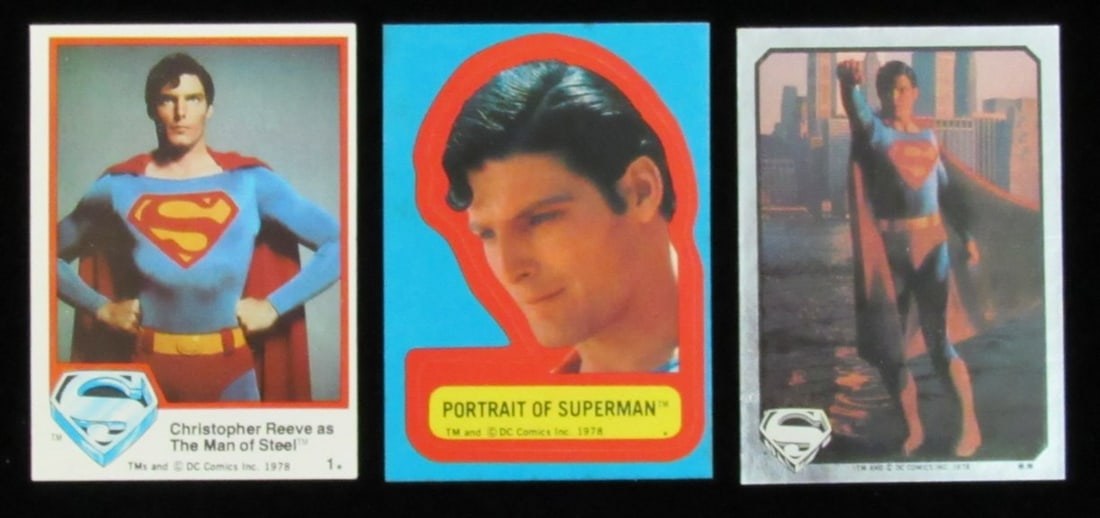 Complete Superman Movie Trading Card Set 1978-83 With 72 Stickers and Wrappers (1 of 9)