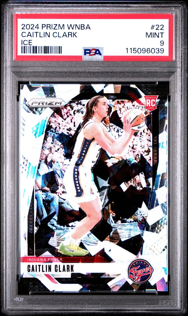 2024 Panini Prizm Caitlin Clark #22 Ice Rookie Card PSA 9 Authenticated (1 of 2)