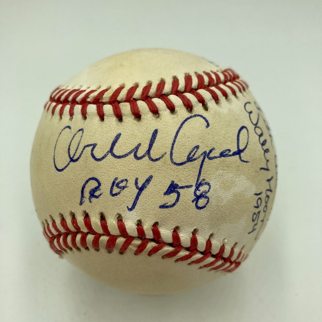 Multi Signed National League Baseball 9 Rookies of the Year with COA D#101: Multi Signed National League Baseball 9 Rookies of the Year with COA D#101 Celebrate the illustrious history of baseball with this Rookies of the Year multi-signed baseball, featuring the autographs o