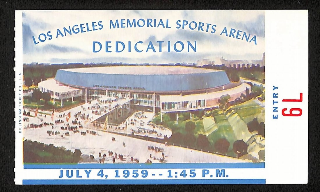 1959 Los Angeles Memorial Arena Dedication Ticket Stub Richard Nixon (1 of 2)