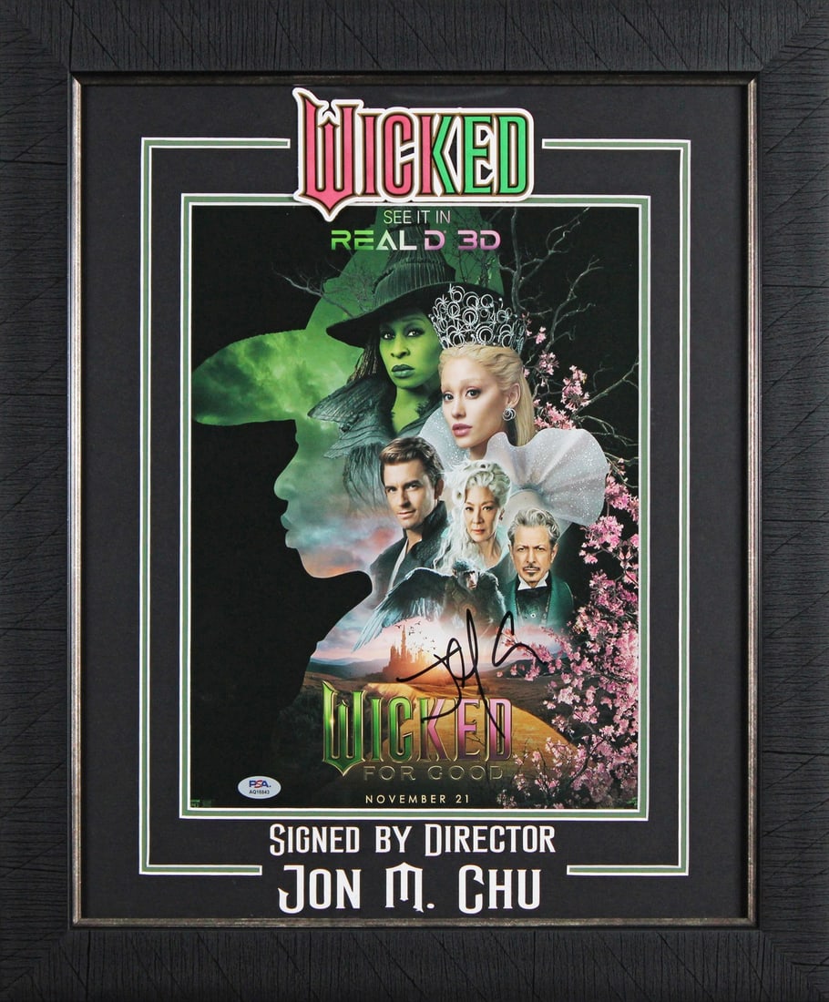 Framed Wicked 11x14 Photo Signed by Jon M. Chu with PSA Authentication (1 of 2)