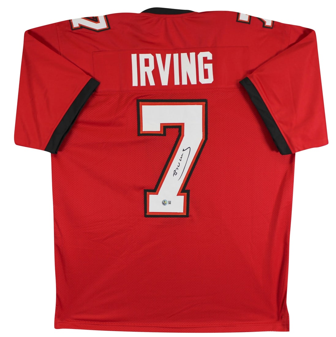 Bucky Irving Signed Tampa Bay Buccaneers Red Jersey BAS Authenticated: Bucky Irving Signed Tampa Bay Buccaneers Red Jersey BAS Authenticated This authentic autographed red Pro Style jersey is personally signed by Bucky Irving of the Tampa Bay Buccaneers. The jersey is cl