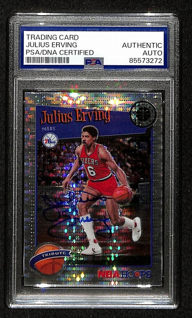 Julius Erving HOF Signed 2019 Panini Hoops Card #293 PSA/DNA (1 of 2)