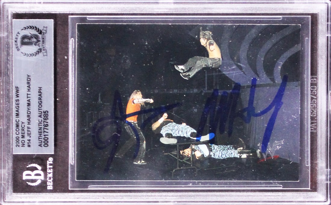 Beckett Authenticated No Mercy 2000 Card Signed by Jeff and Matt Hardy (1 of 2)