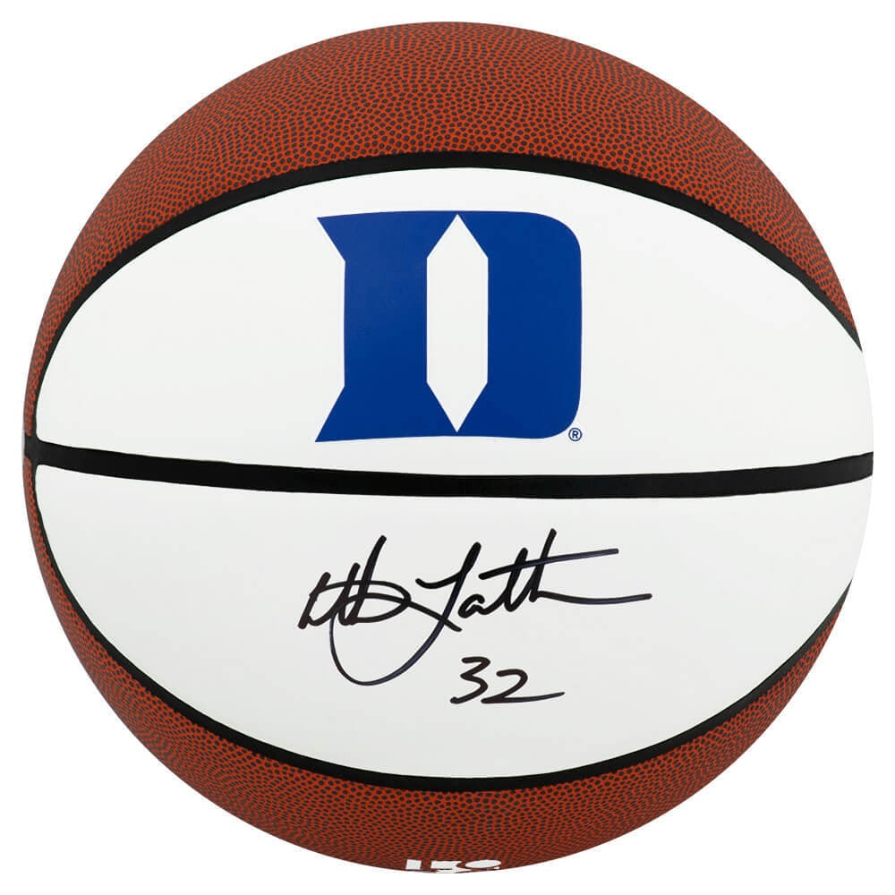 Christian Laettner Signed Duke Blue Devils Logo Basketball with COA: Christian Laettner Signed Duke Blue Devils Logo Basketball with COA Own a piece of basketball history with this original Duke Blue Devils logo basketball signed by Christian Laettner. This white logo 