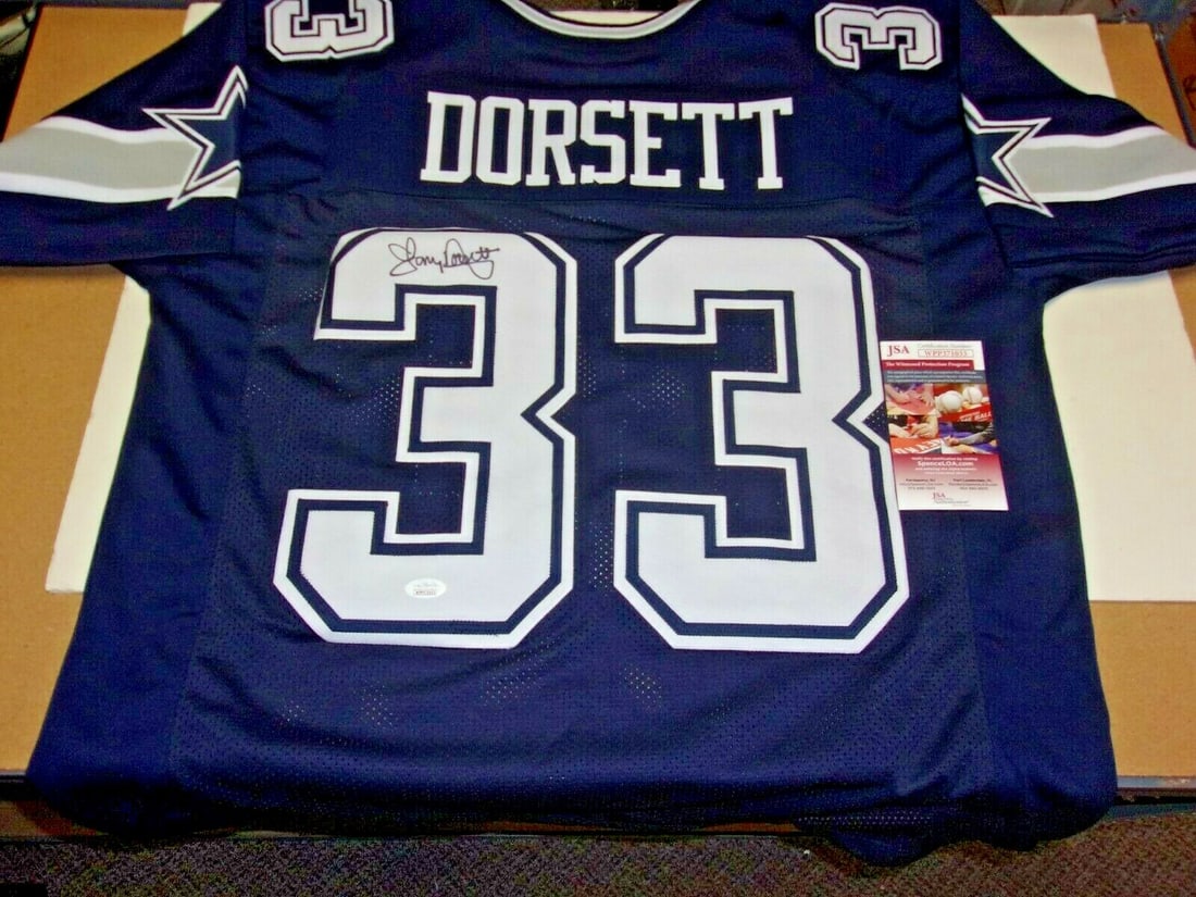 Tony Dorsett Signed Jersey With JSA COA Dallas Cowboys Pitt Panthers HOF 1994 (1 of 2)