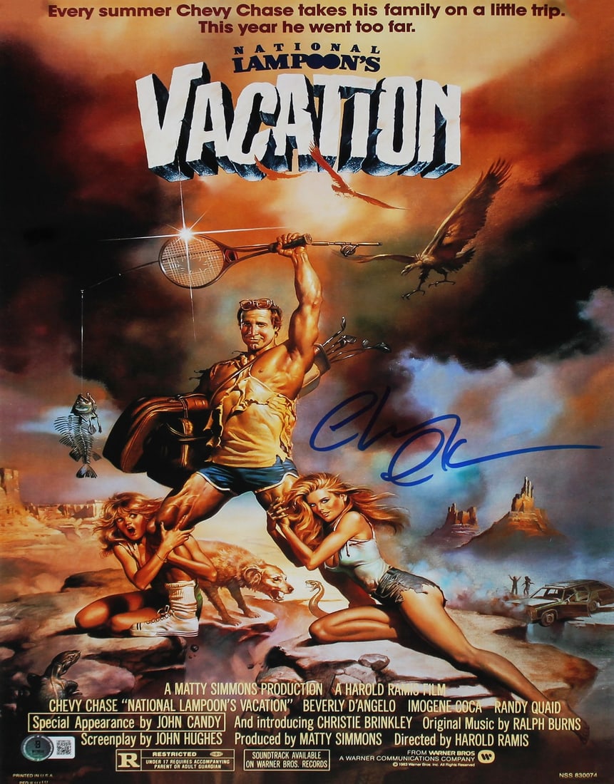 Chevy Chase Signed 12x18 Photo National Lampoon's Vacation BAS Witnessed: Chevy Chase Signed 12x18 Photo National Lampoon's Vacation BAS Witnessed This authentic 12x18 photograph features a blue signature personally signed by Chevy Chase, renowned for his role in National L