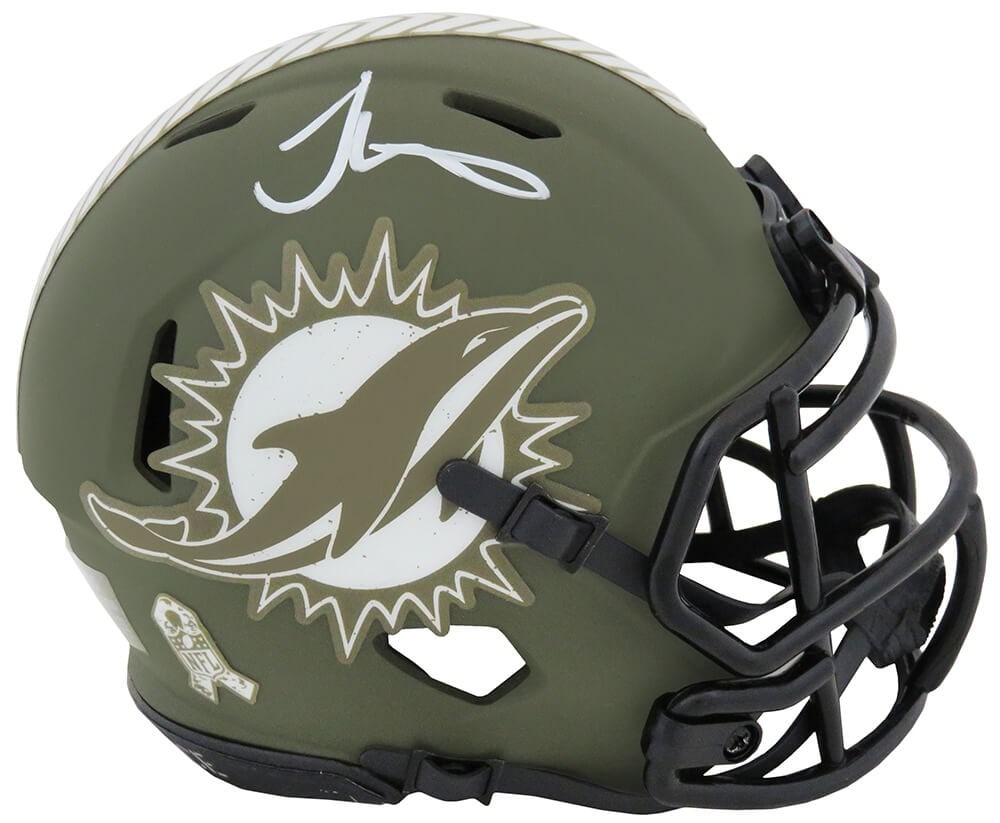Tyreek Hill Signed Miami Dolphins Riddell Mini Helmet with COA (1 of 1)