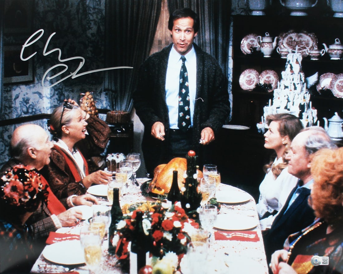 Chevy Chase Signed 16x20 Photo National Lampoon Christmas Vacation BAS Authenticated: Chevy Chase Signed 16x20 Photo National Lampoon Christmas Vacation BAS Authenticated This stunning 16x20 horizontal photograph captures Chevy Chase in his iconic role from National Lampoon's Christmas