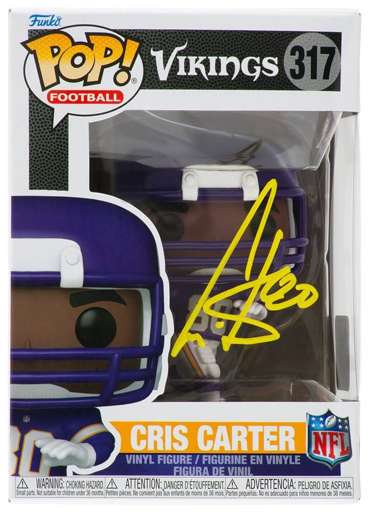Cris Carter Signed Minnesota Vikings Funko Pop Doll #317 with COA (1 of 1)