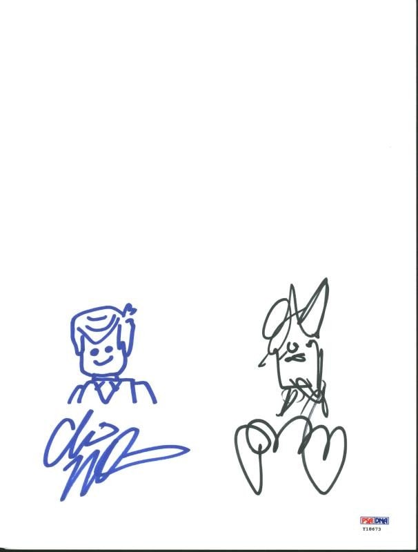 Chris Miller Phil Lord Signed Lego Movie Sketches PSA/DNA Certified 9x12 (1 of 2)