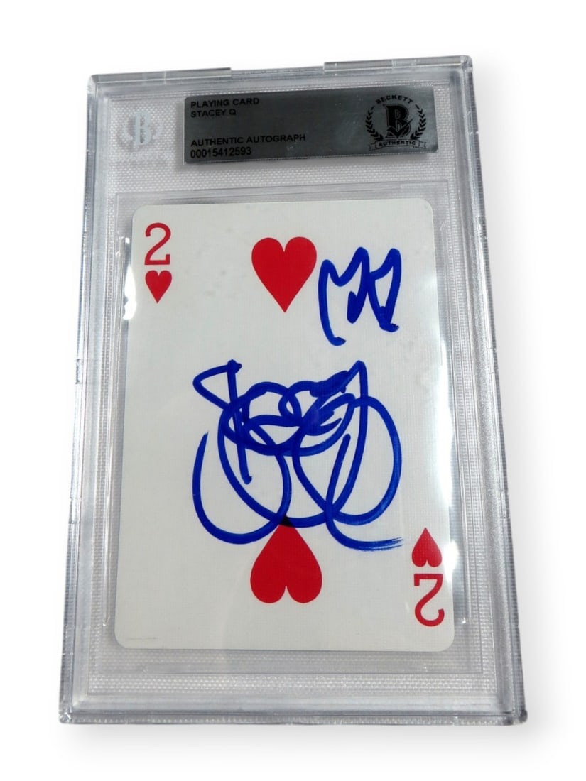 Autographed Stacey Q 2 of Hearts Playing Card JSA Authenticated Encased (1 of 2)