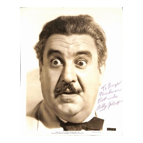 Signed 8x10 Black and White Photo of Billy Gilbert Authenticated by JSA: Signed 8x10 Black and White Photo of Billy Gilbert Authenticated by JSA This is an original 8x10 black and white photograph featuring actor and comedian Billy Gilbert, signed by him. The autograph has