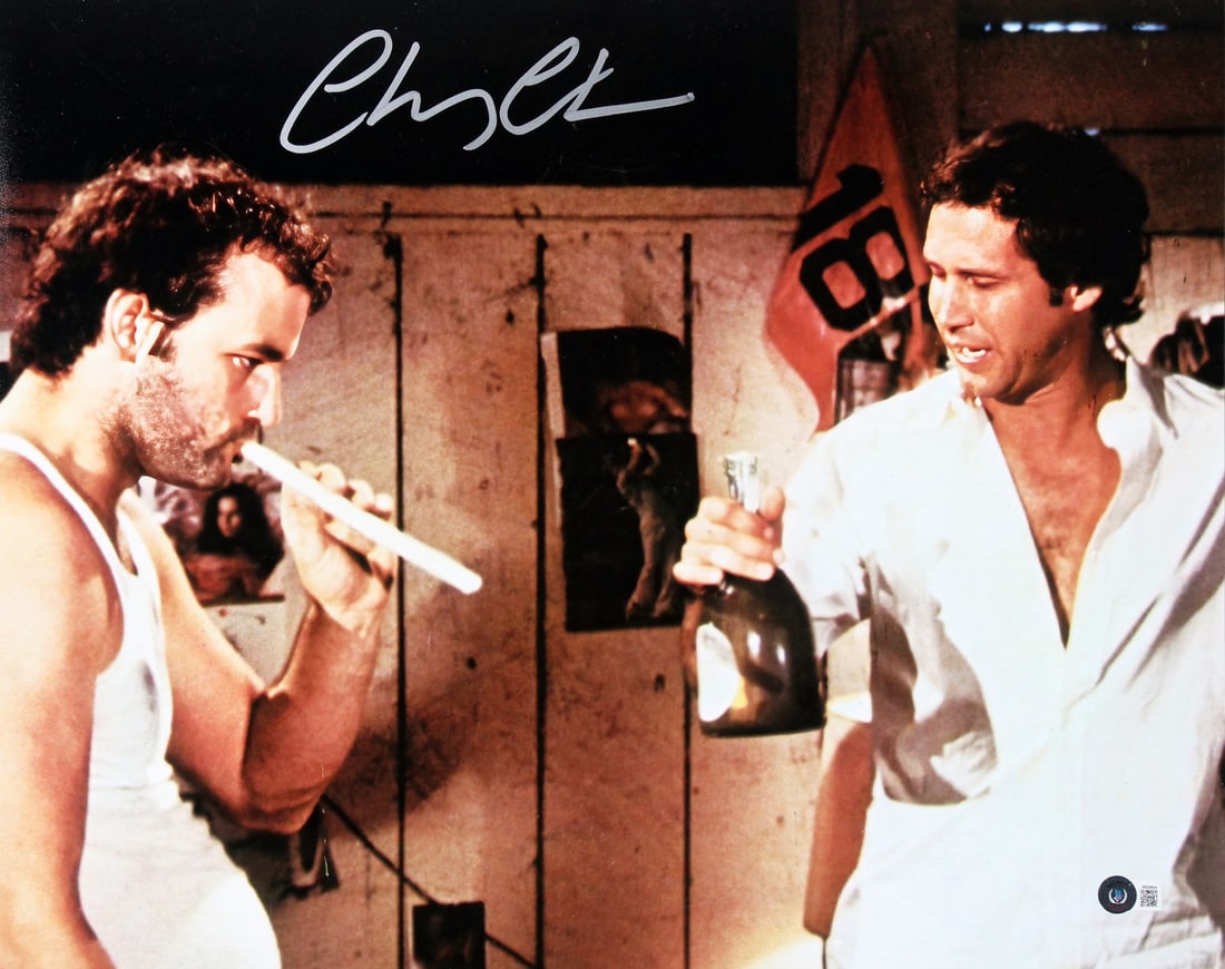 16x20 Photograph Signed by Chevy Chase from Caddyshack BAS Witnessed: 16x20 Photograph Signed by Chevy Chase from Caddyshack BAS Witnessed This is a 16x20-inch photograph from the film Caddyshack, personally hand-signed by Chevy Chase. The autograph is 100% authentic an