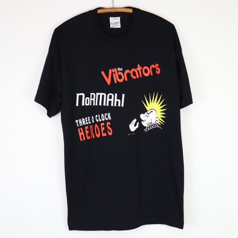 Vintage Three O Clock Heroes 1990s The Vibrators Black Cotton T Shirt XL (1 of 5)