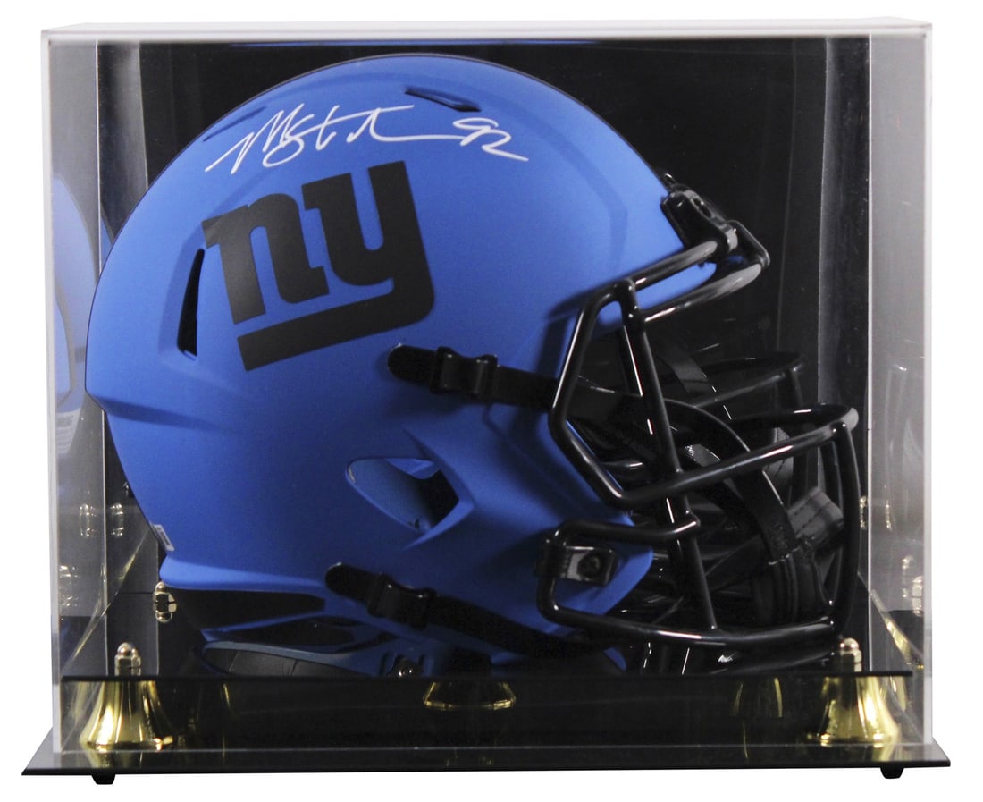Michael Strahan Signed New York Giants Full Size Speed Helmet with BAS Authentication: Michael Strahan Signed New York Giants Full Size Speed Helmet with BAS Authentication This is a full-size Speed Replica helmet featuring the signature of Michael Strahan, the renowned player from the 
