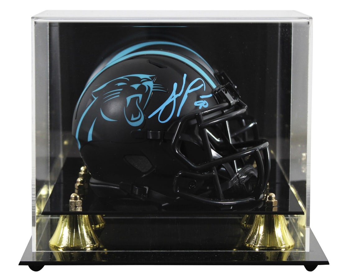 Julius Peppers Signed Carolina Panthers Mini Helmet with BAS Authentication: Julius Peppers Signed Carolina Panthers Mini Helmet with BAS Authentication This authentic mini helmet features the signature of Julius Peppers, a celebrated player from the Carolina Panthers. The Ecl