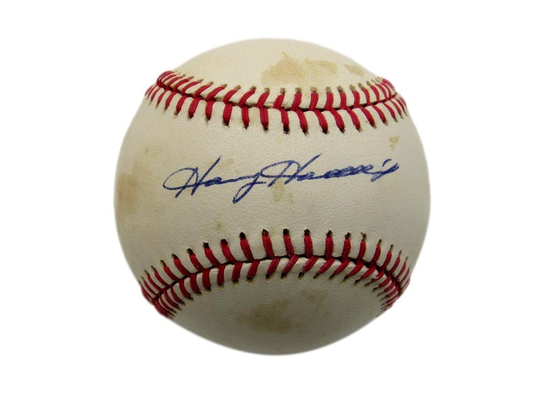 Harvey Haddix Signed ONL Baseball Pirates Perfect Game PSA/DNA Authentic: Harvey Haddix Signed ONL Baseball Pirates Perfect Game PSA/DNA Authentic This is an original Harvey Haddix autographed ONL baseball commemorating his 13-inning perfect game with the Pittsburgh Pirates