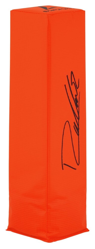Football Endzone Pylon Autographed by Drew Allar: Football Endzone Pylon Autographed by Drew Allar This is a BSN orange football endzone pylon signed by Drew Allar of the Penn State Nittany Lions. The autograph is authenticated with a tamper-proof nu