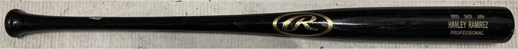 Los Angeles Dodgers Hanley Ramirez Rawlings Ash Team Baseball Bat: Los Angeles Dodgers Hanley Ramirez Rawlings Ash Team Baseball Bat This is a team-issued Rawlings ash professional baseball bat used by Hanley Ramirez for the Los Angeles Dodgers. The bat shows signs o