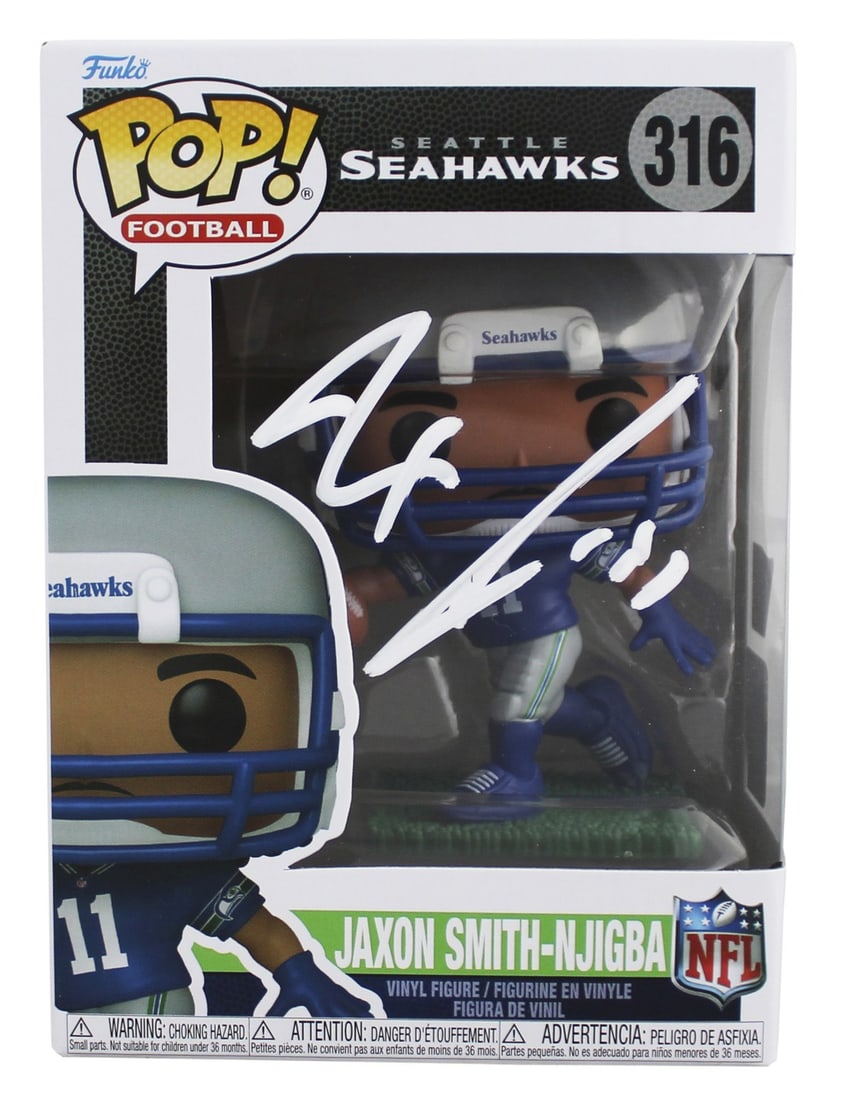 Jaxon Smith-Njigba Autographed Seattle Seahawks Funko Pop 316 With Fanatics COA (1 of 7)