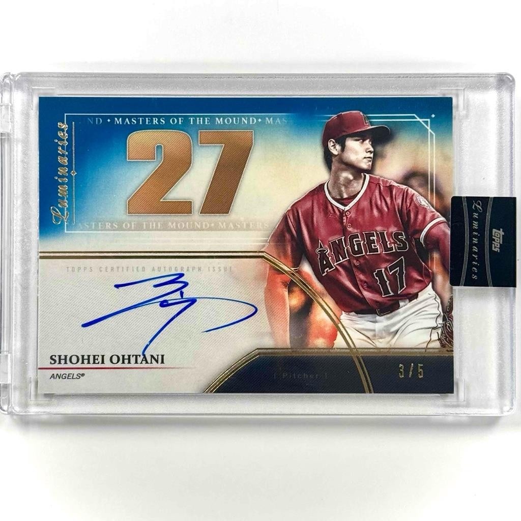 Shohei Ohtani 2020 Topps Luminaries On Card Auto Masters of Mound /5 (1 of 2)