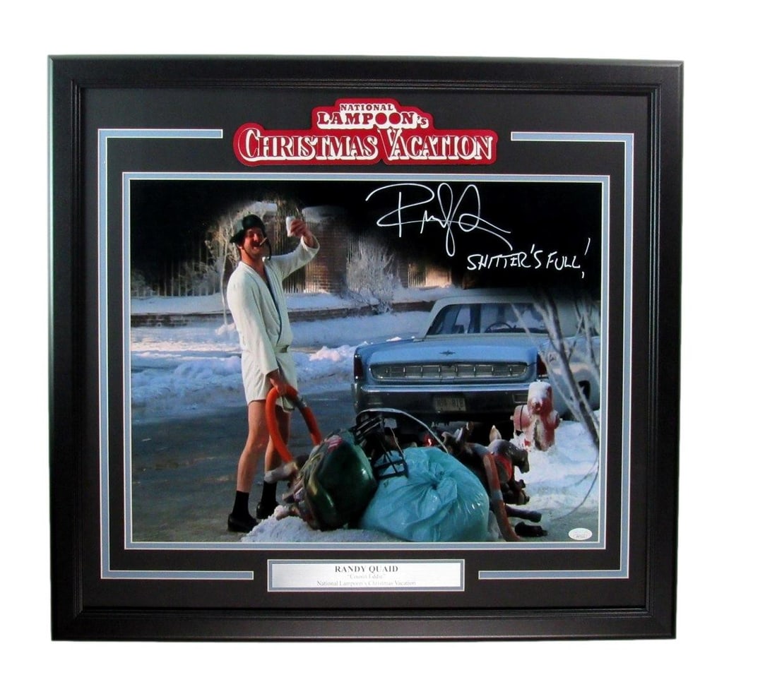 Framed 16x20 Signed Christmas Vacation Photo Randy Quaid JSA Authenticated: Framed 16x20 Signed Christmas Vacation Photo Randy Quaid JSA Authenticated This framed 16x20 photo from "Christmas Vacation" features an autograph and inscription by Randy Quaid. The photo is authenti
