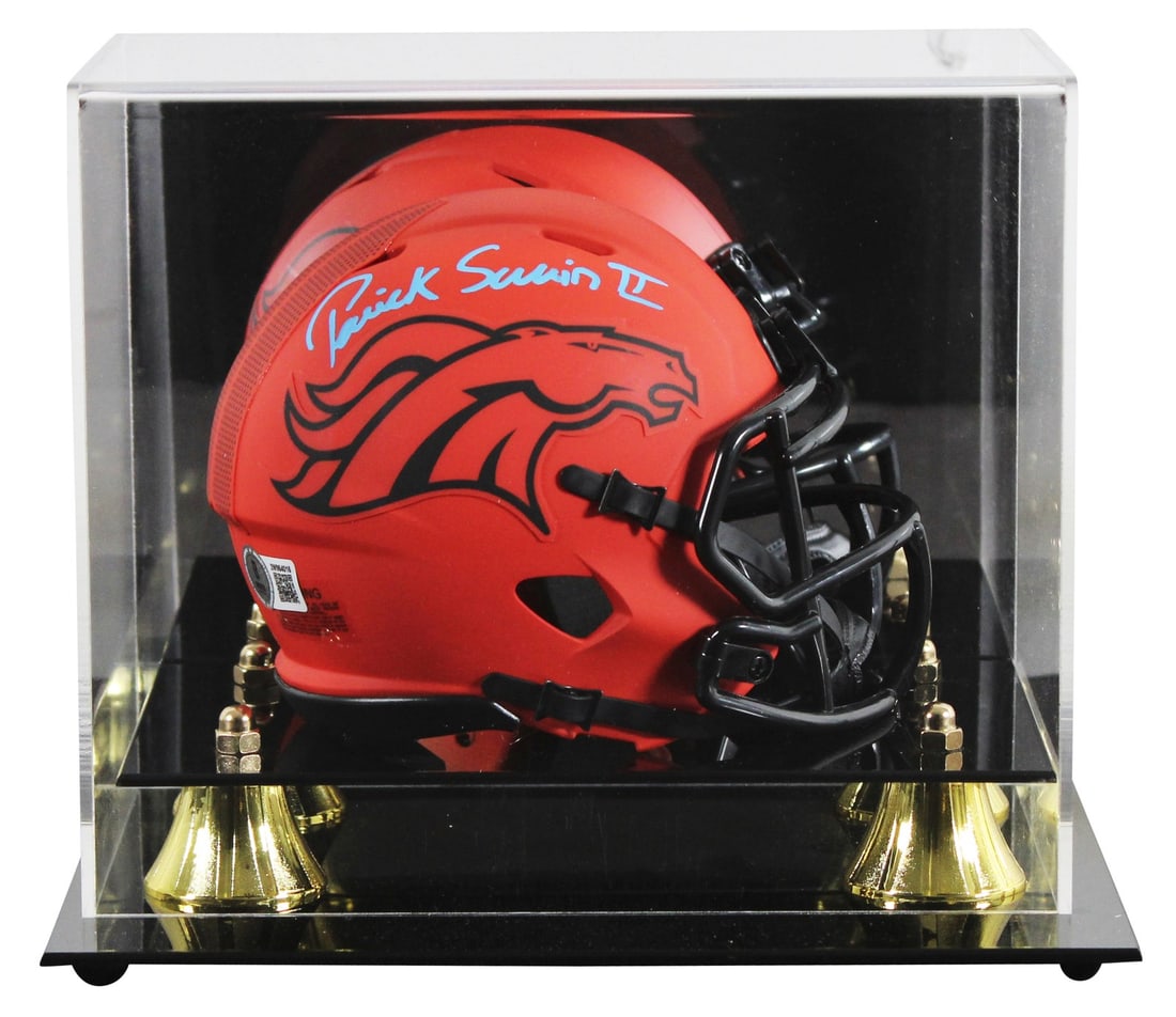 Patrick Surtain II Signed Broncos Rave Speed Mini Helmet with BAS Authentication: Patrick Surtain II Signed Broncos Rave Speed Mini Helmet with BAS Authentication This Denver Broncos Rave Speed Mini Helmet has been personally signed by Patrick Surtain II, showcasing his autograph w