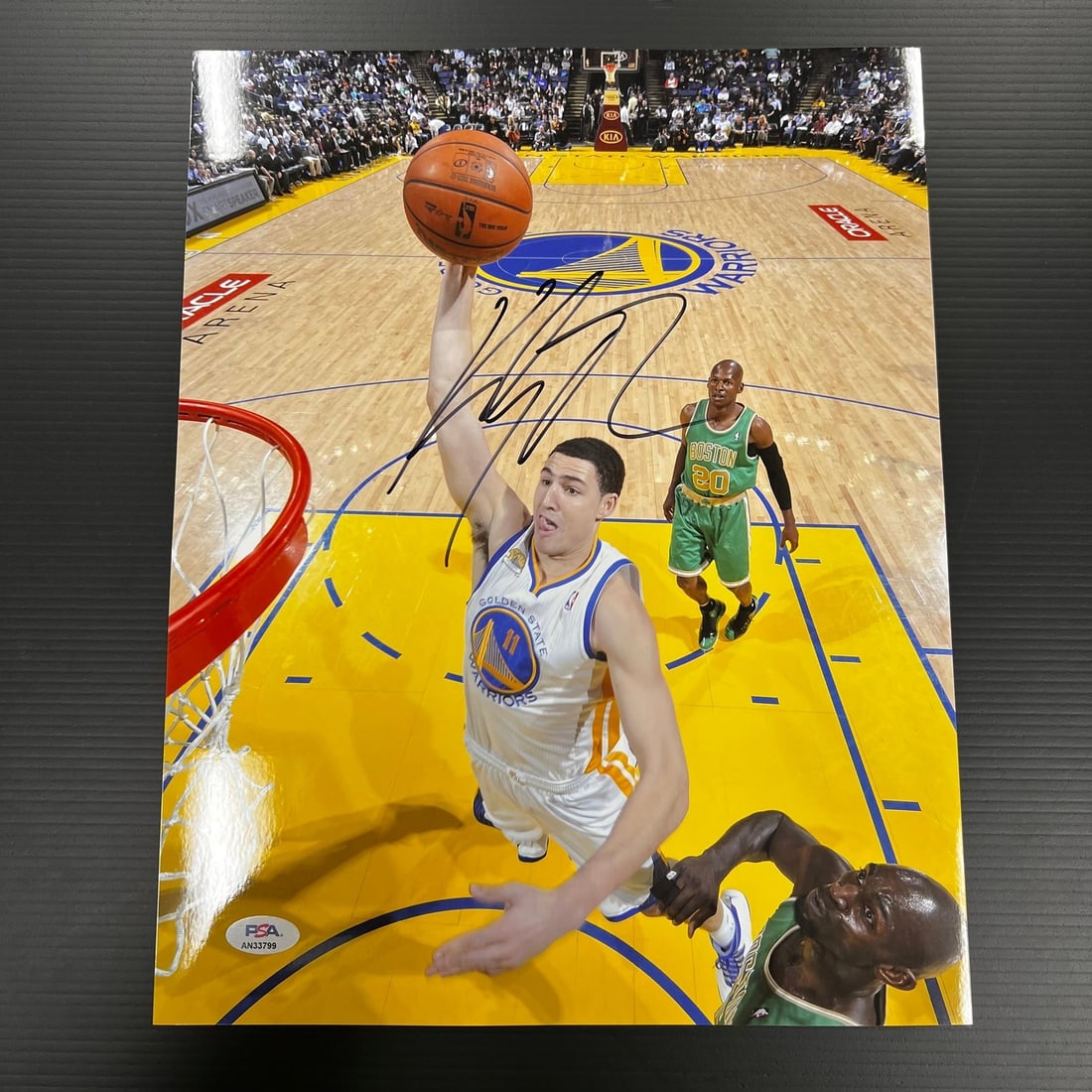 Klay Thompson Autographed 11x14 Photo PSA/DNA Golden State Warriors: Klay Thompson Autographed 11x14 Photo PSA/DNA Golden State Warriors This professionally printed 11x14 photograph features the signature of Klay Thompson, the renowned Golden State Warriors player. The