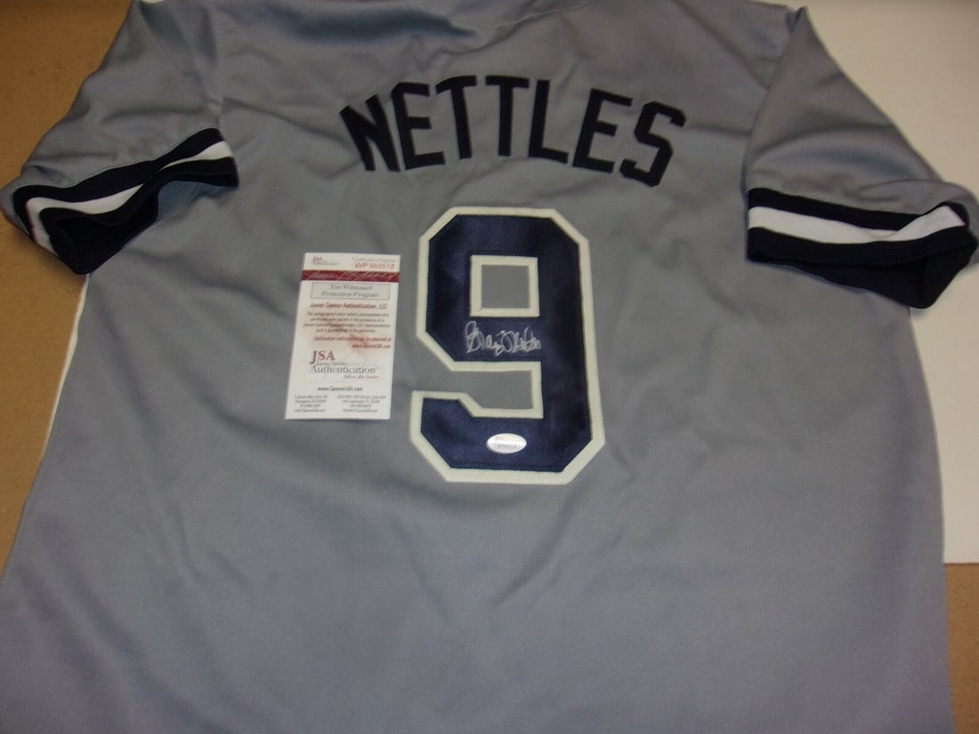 JSA Certified Graig Nettles Autographed New York Yankees World Series Jersey: JSA Certified Graig Nettles Autographed New York Yankees World Series Jersey This is an original New York Yankees jersey signed by Graig Nettles, commemorating the 1977 and 1978 World Series Champion 