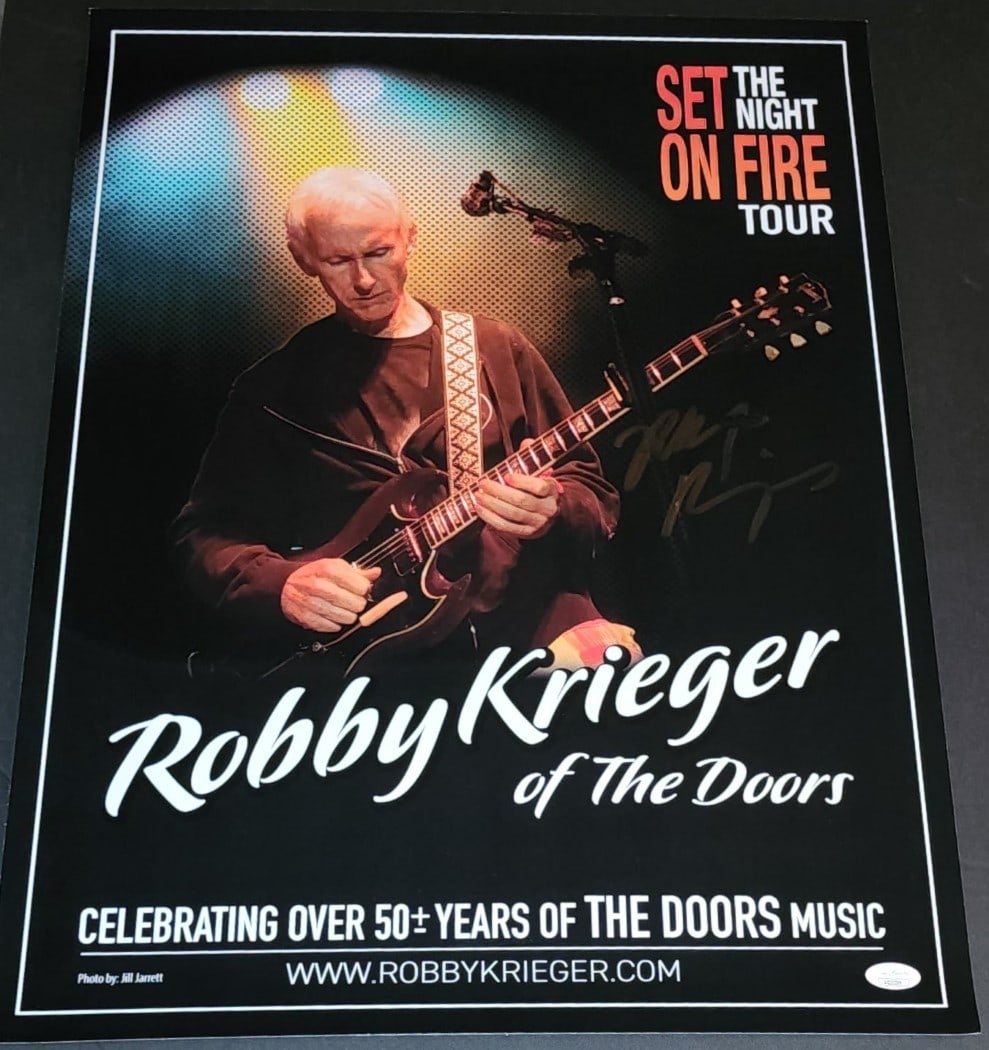 Robby Krieger The Doors Autographed 18x24 Poster Set JSA Authentication (1 of 2)